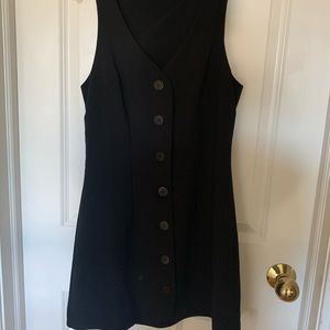 Black button up dress